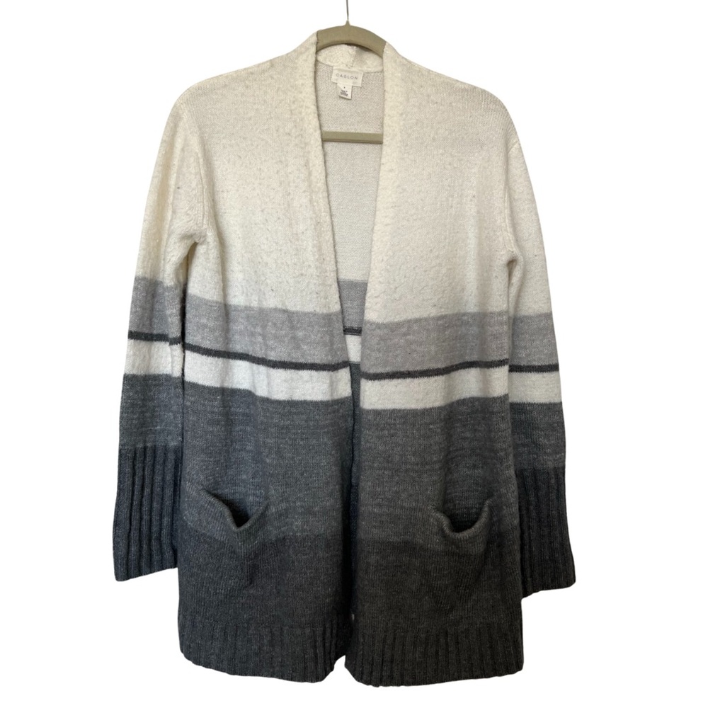 CASLON LONG OPEN FRONT CARDIGAN SIZE S